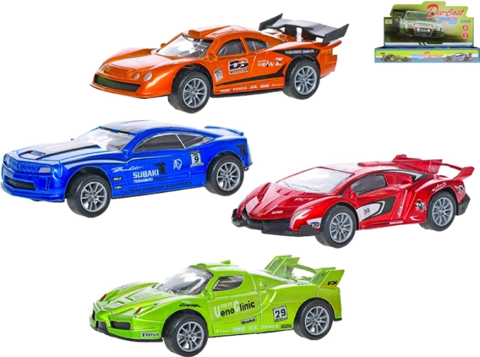 Metal racing car model 1:36 with pull-back action