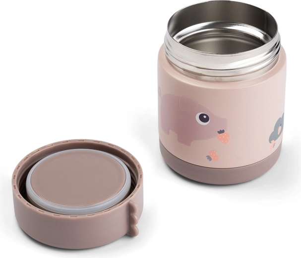 Done by Deer food thermos container Tiny farm pink 300 ml