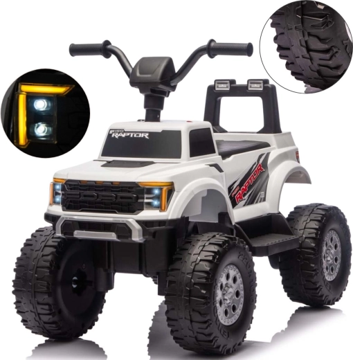 Електрическа кола Milly Mally Ford F-150 Raptor бяла