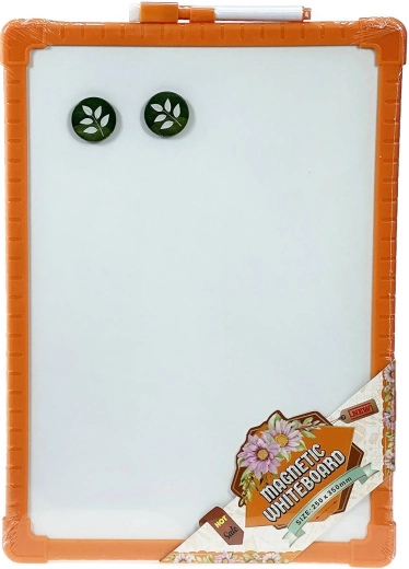 Double-sided magnetic dry-erase board for kids with marker and magnets - 1 set