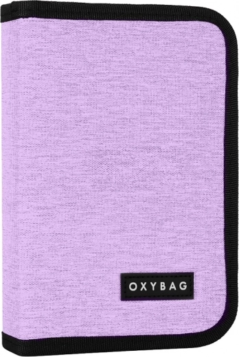 School Pencil Case Unicolor Purple, One Compartment with Two Flaps