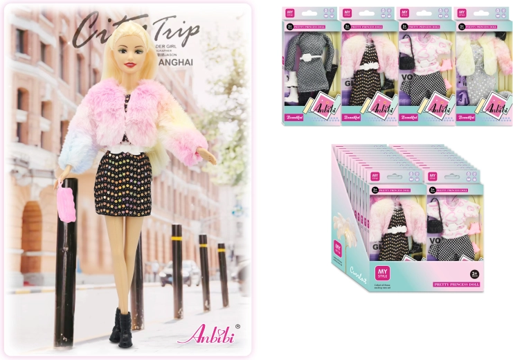 Elegant Winter Dresses for 30 cm Dolls, Various Types - 1 Piece