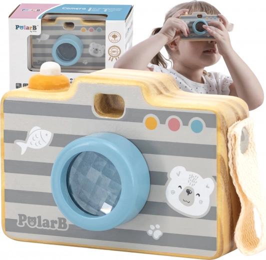 Дървен фотоапарат с калейдоскоп за деца VIGA POLARB