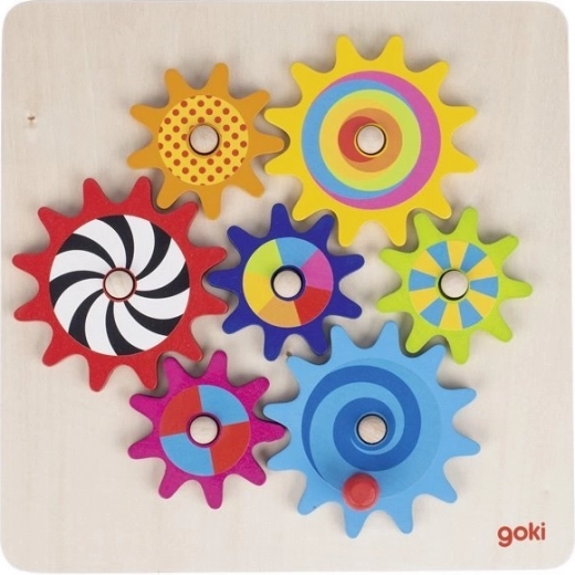 Дървена игра със зъбни колелца Goki