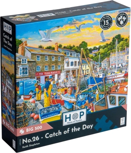 500 large pieces for comfortable puzzling