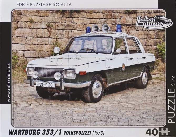 Puzzle RETRO-CARS Wartburg 353 Volkspolizei 40 pieces