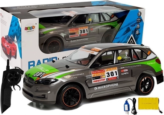 Сиво състезателно дистанционно управляемо RC авто 1:10 2.4G