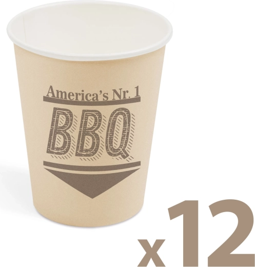 BBQ Paper Cups 250 ml, 12 pcs