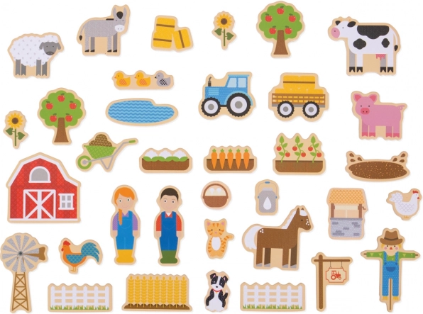 Bigjigs Toys дървени магнити Ферма