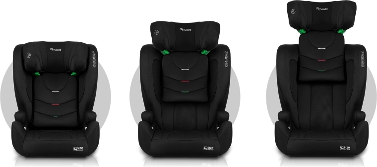 12 headrest levels – grows with your child