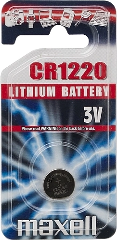 Lithium coin cell battery CR1220 3 V