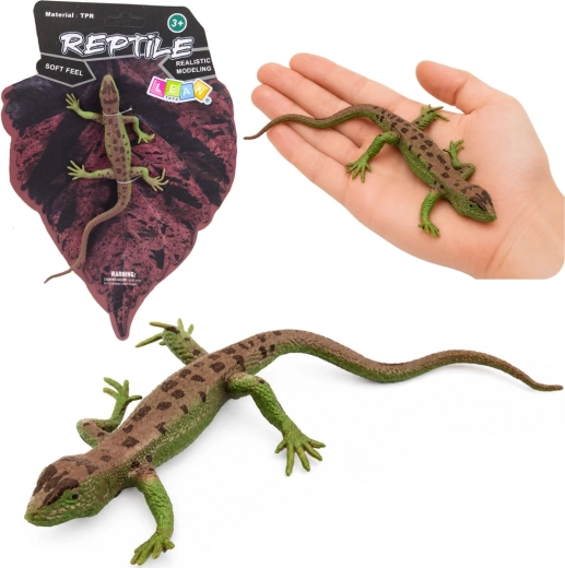 Realistic rubber common lizard figurine 15 cm