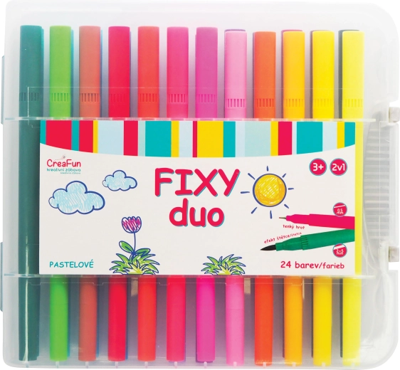 CreaFun флумастери DUO – 24 цвята