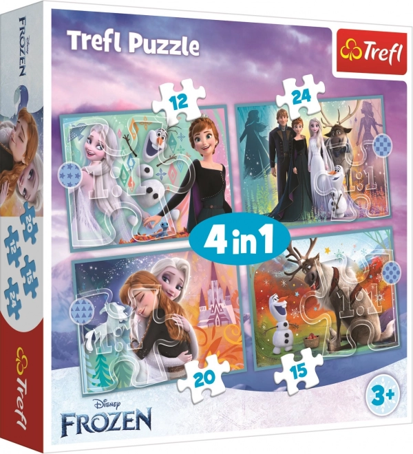 Frozen Puzzle 4 in 1 (12, 15, 20, 24 pieces) - Beautiful World