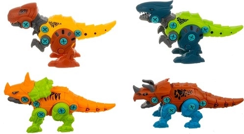 Four dinosaurs to assemble