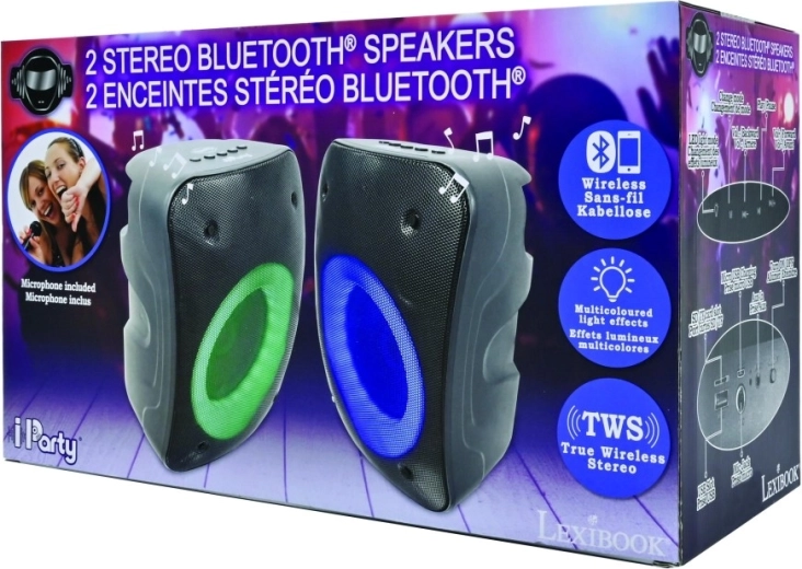 Lexibook iParty комплект преносими Bluetooth високоговорители с микрофон
