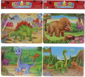 Dino puzzle 48 pieces and coloring pages