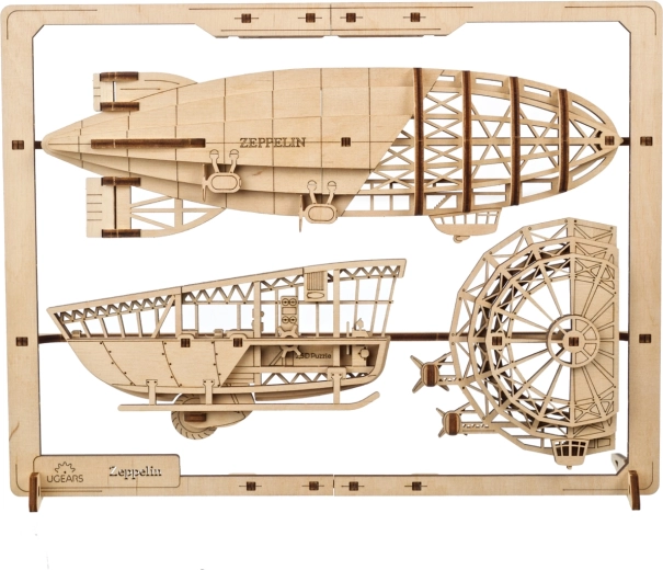 Ugears 2.5D Wooden Mechanical Zeppelin Airship Puzzle