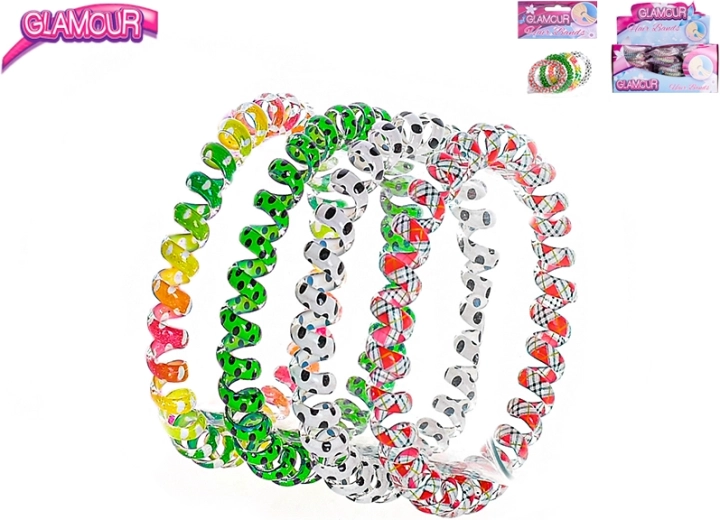 Glamour bracelets and hair ties – set of 4 pcs