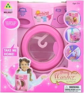 Детска пералня с вода на батерии, розова