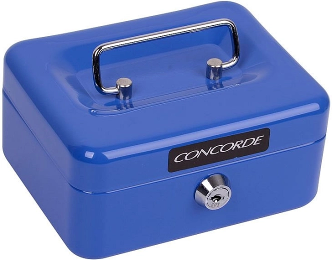 Concorde 11 Metal Cash Box Blue