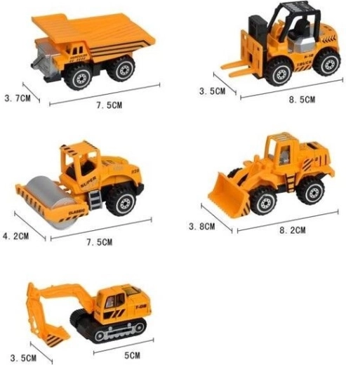 5 construction machines in one set