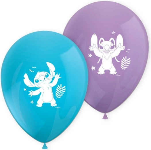 Балони DISNEY Stitch & Angel – комплект 8 бр.