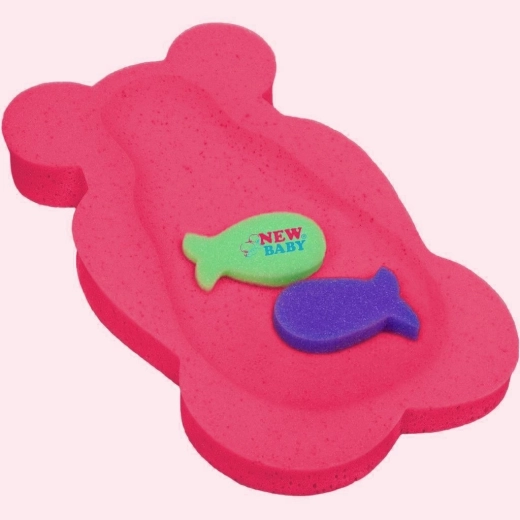 Пенеста подложка за къпане New Baby Basic мече, червена