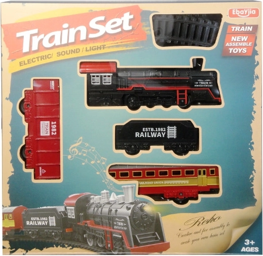 Retro train set with sounds and light