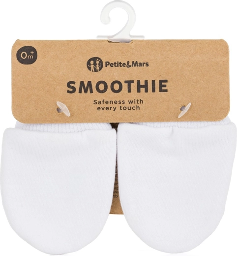 Бебешки ръкавички Petite&Mars Smoothie Infinity white