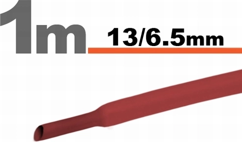 Червен термосвиваем шлаух 13/6,5 мм