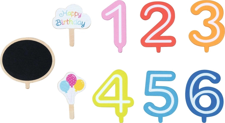 Interchangeable numbers 1–6