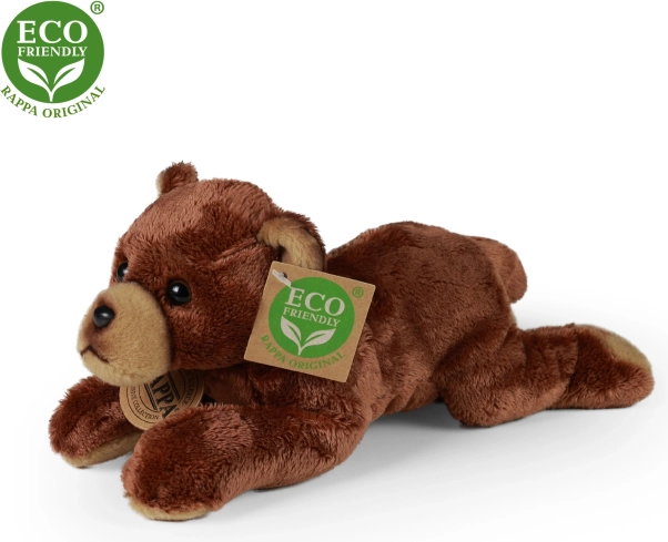 Rappa plush brown bear lying Eco-Friendly 23 cm - 1 piece