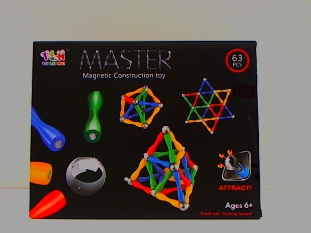 BIGTOYS Magnetic Construction Set, 63 Pieces