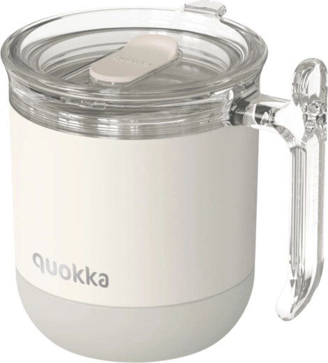 Неръждаема термочаша Quokka Wave Ivory сива 260 ml