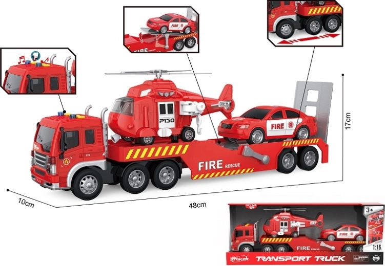 Firefighting Tow Set 1:16 with Light and Sound