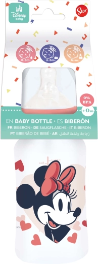 Бебешко шише MINNIE 240 мл с антиколик система