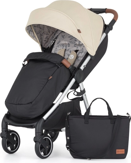 PETITE&MARS Royal3 sports stroller with black frame – Silver Sahara Beige