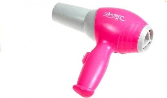 Hair dryer and accessories for styling play