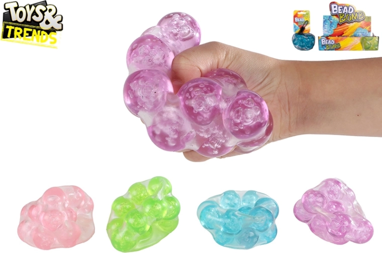Антистрес топка с хрупкащи топчета 9 см TOYS&TRENDS