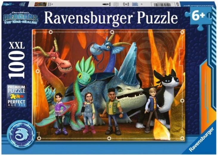 RAVENSBURGER детски пъзел КАК ДА СИ ДРЕСИРАШ ДРАКОН: THE NINE REALMS xxl 100 части