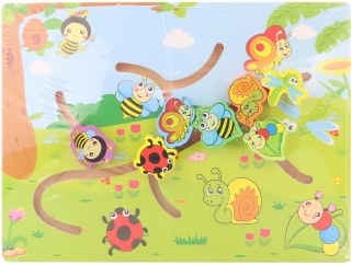 Wooden animal maze