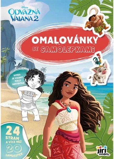 A4 Coloring Book with Stickers – Moana 2