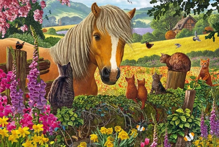Puzzle Meeting at the Paddock 150 Pieces by Schmidt Spiele