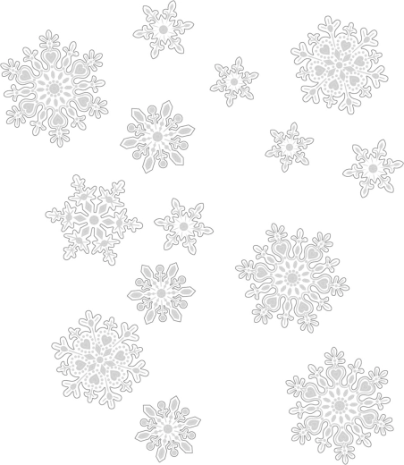 Set of Christmas Snowflake Window Decorations - 1 piece