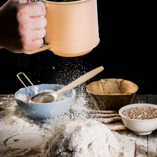 Finely sifted, lump-free ingredients