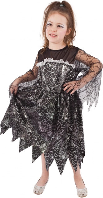 Kids' Witch Costume with Spiderweb, 6–8 Years