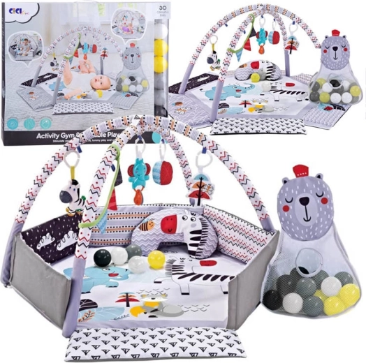 High-Contrast Baby Play Mat with Balls