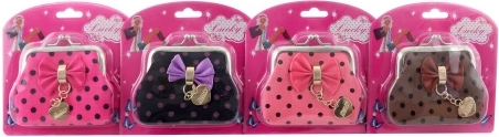 Fabric wallet with a bow and heart