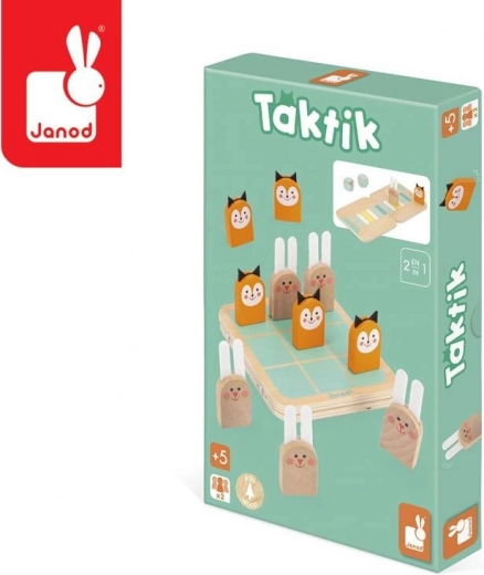 Janod - Two Strategic Games in One: Tic-Tac-Toe and Race Tactic for Children Aged 5 and Up